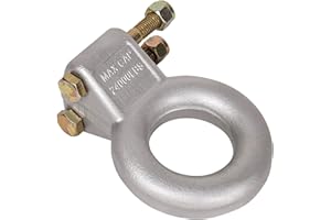 VIRTIONZ 48660 Raw Steel Pintle Hitch Lunette Ring 3-Inch ID, 24,000 lbs, Channel Mount Required