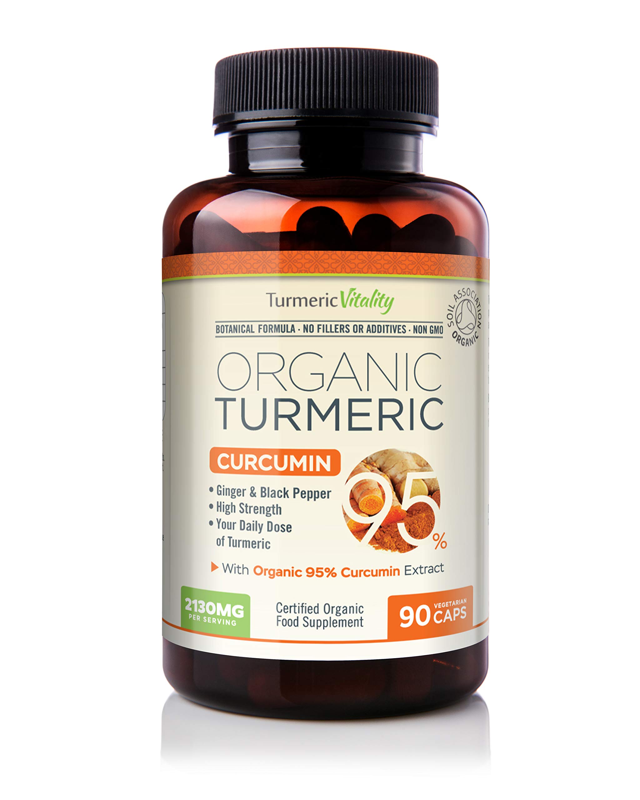 Organic Turmeric Curcumin Capsules Triple Strength with 95 Curcumin