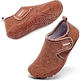 Heiiwarm Toddler Winter Slippers Soft Warm Fleece Cozy House Non Slip Lightweight Bedroom Slippers for Girls Boys