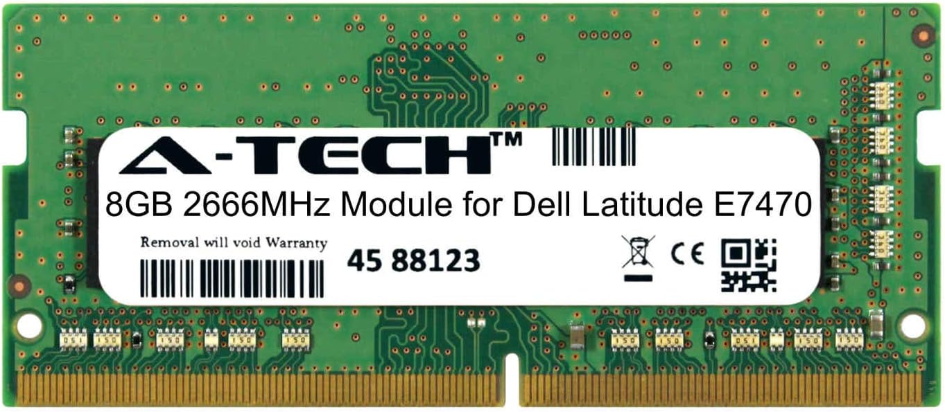 A-Tech 8GB Module for Dell Latitude E7470 Laptop & Notebook Compatible DDR4 2666Mhz Memory Ram (ATMS278251A25978X1)