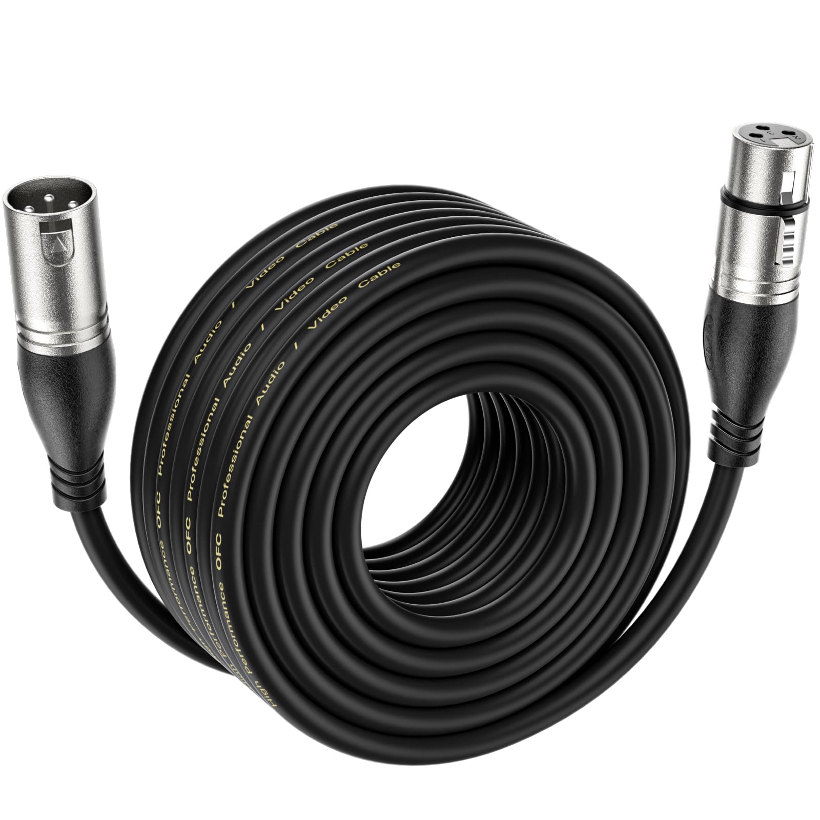 EBXYA XLR Cable 15M - Premium Balanced Microphone Cable with 3-Pin XLR Male to Female Mic Speaker Cable, Black — image 1