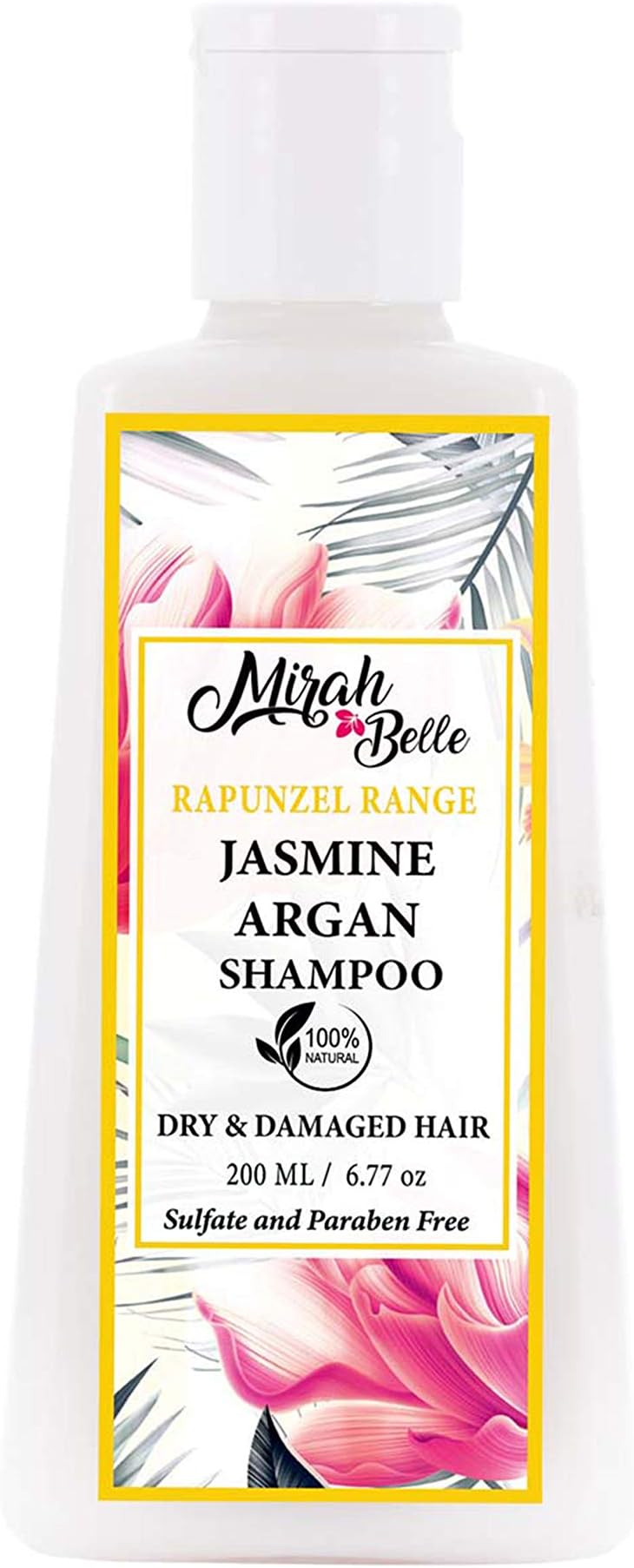 Mirah BelleJasmine, Argan - Dry Hair Shampoo (200 ML) - Frizzy, Damaged, Split Ends, Rough Hair - Sulfate and Paraben Free