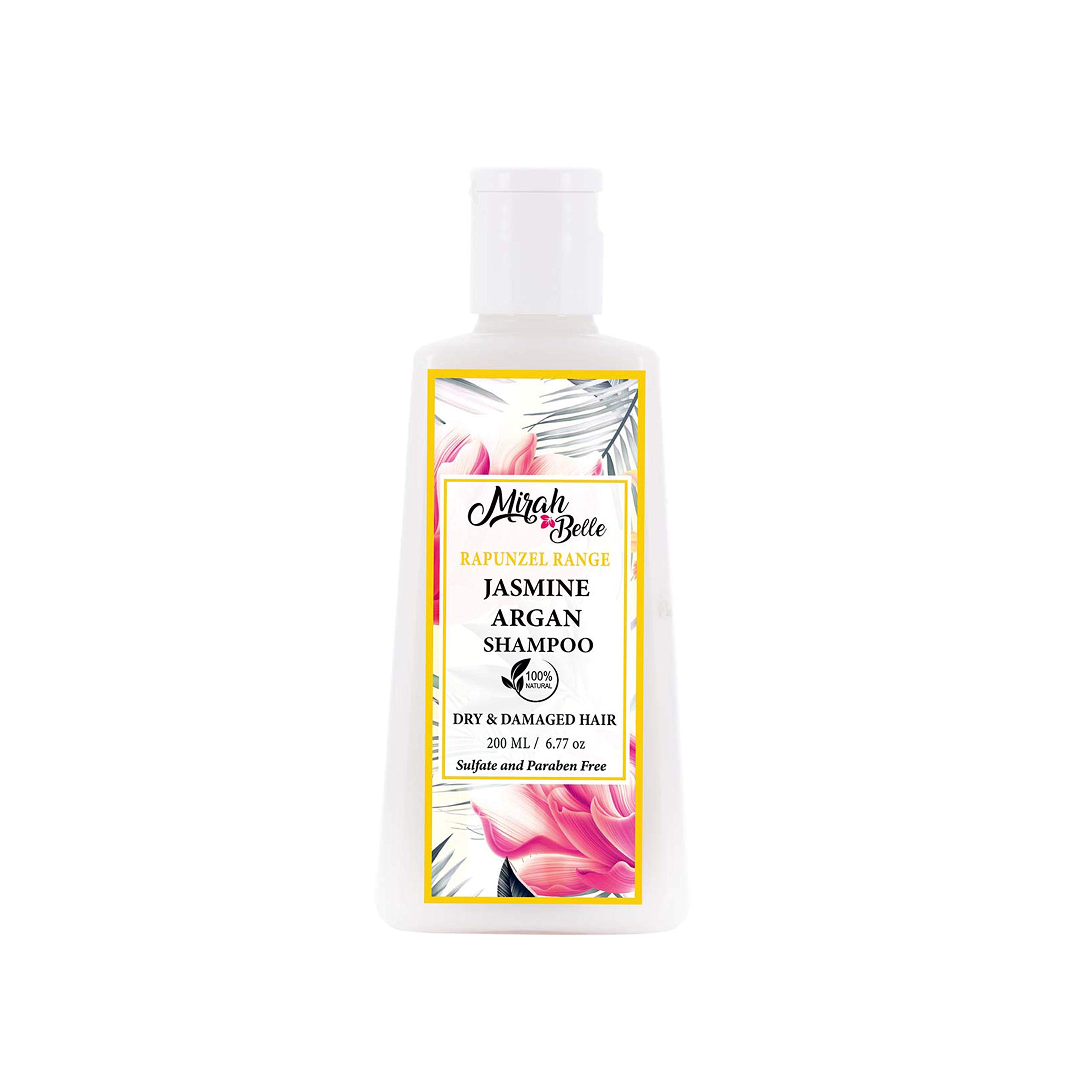 Mirah BelleJasmine, Argan - Dry Hair Shampoo (200 ML) - Frizzy, Damaged, Split Ends, Rough Hair - Sulfate and Paraben Free