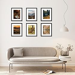 QOTIB 11x14 Picture Frame with 8x10 Mat