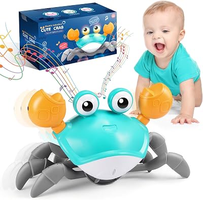 Veopoko Crawling Crab Toy Baby Sensory 0-12 Months Montessori Toys