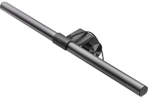 BenQ ScreenBar Plus e-Reading LED Computer Monitor Light Bar with Desktop Dial, Auto-Dimming and Hue Adjustment, No Screen Glare, Space Saving, USB Powered, Matte Silver