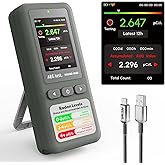 AEGTEST HOUND-1011S Portable Radon Detector, High-Accuracy Sensor for Home, Lightweight, Audible & Visual Alarms, Long-Term Monitoring, Easy-to-Use Radon Tester in pCi/L or Bq/m³ for Basement