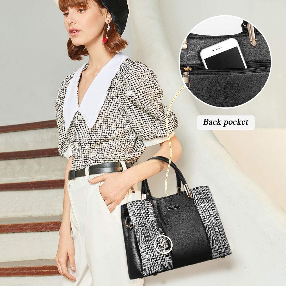 VINBAGGE Womens Leather Handbag Designer Shoulder Tote Crossbody Bag Elegant Top Handle Bag for Ladies