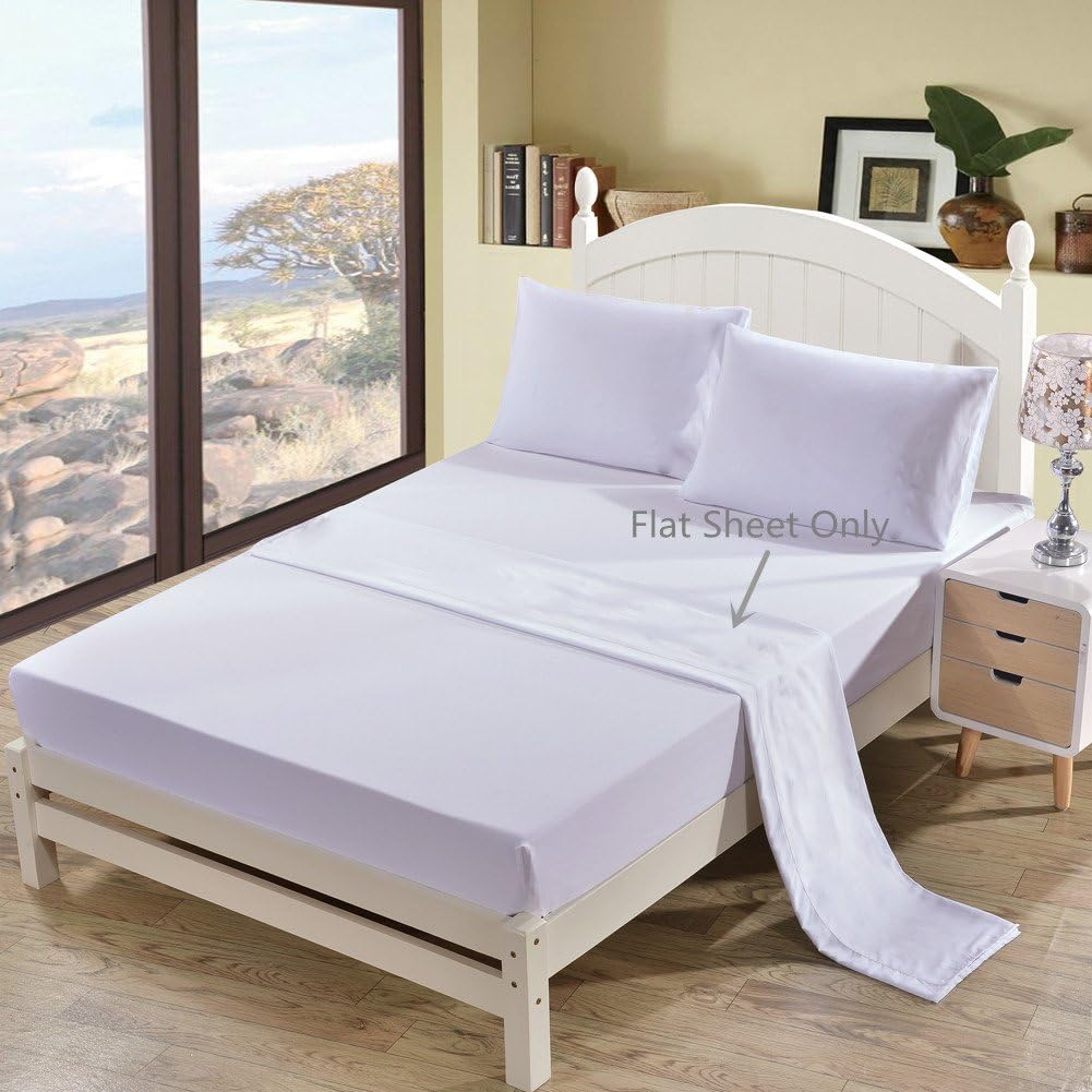 King Size Flat Sheet Single - 300 Thread Count 100% Egyptian Cotton Quality - Hotel Collection Flat Sheet Sold Separately - White: Kitchen & Dining