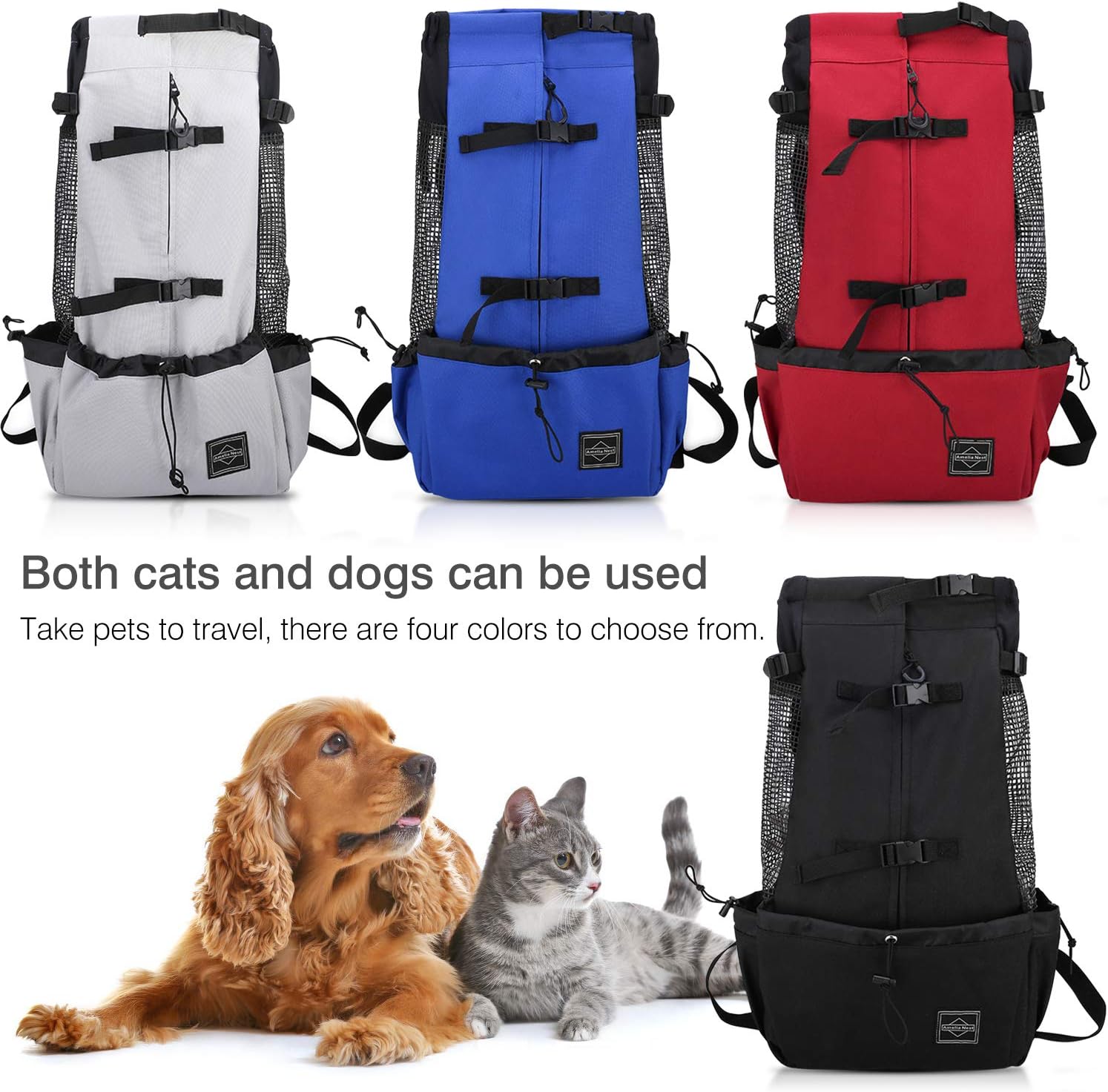 PETCUTEDog Cat Carrier Backpack dog travel bag backpack for Puppy cat Breathable pet carrier bag with Adjustable bag mouth waterproof backpack for pet Up to 16.5KG - Image 5