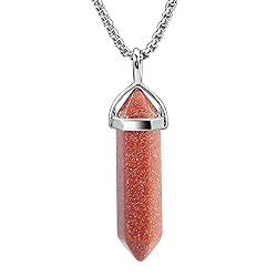 BEADNOVA Synthetic Goldstone Necklace Gemstone