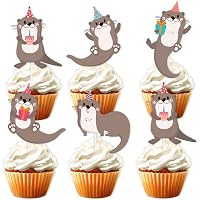 Sea Otter Party Honeycomb Centerpieces, 8PCS Cute Otter Birthday Party Decorations Ocean Sea Animal Party Honeycomb Centerpieces For Funny Otter Theme...