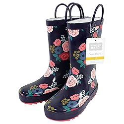 Hudson Baby Rain Boots, Navy Bold Floral, 2 US