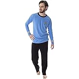 Star Trek Original Series Men's Uniform Costume Sleepwear Pajama Set - Captain Kirk Or Commander Spock