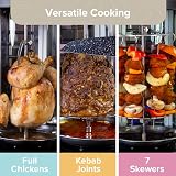 Quest 34020 Electric Rotisserie Grill Kebab Machine 7 Skewers 21L 1500W view 6