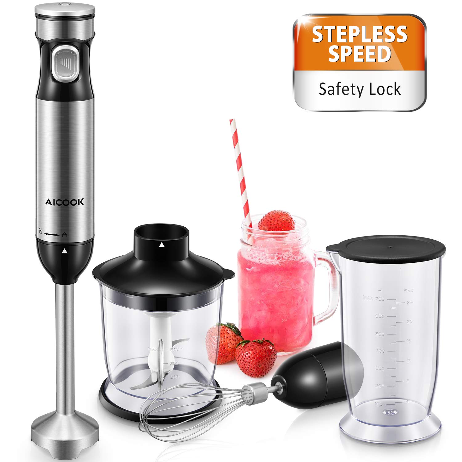 Buy Hand Blender 4in1 Multifunctional Hand Blender 1000W High Power Immersion Blender with