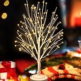 144 LED Birch Tree with Lights, USB/Battery Powered Warm White Artificial Tree Lamp, Mini Fairy Light Tree Tabletop Decor for Home Office Room Indoor, Christmas Wedding Party Festival