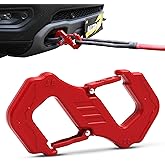 AUTORICH 3/8" S Tow Hook, G80 Steel Quick Winch Shackle 33,000Lbs Break Strength, Heavy Duty Off-Road Recovery Connect Hook for SUV, Truck, Trailer & Towing Applications, Red