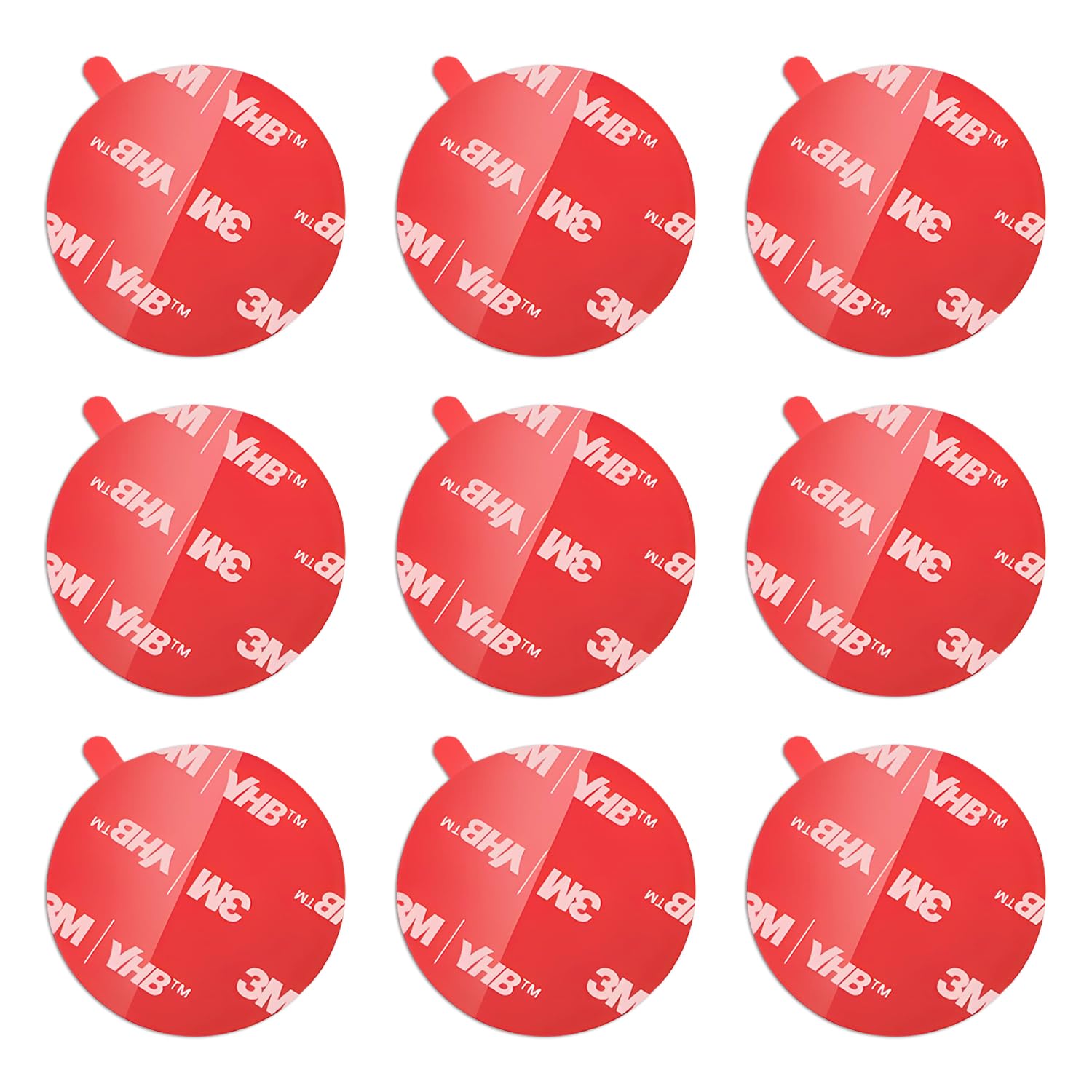 uadbau 9 Pack Sticky Adhesive 1.38 Inches Circle Strong Bond Socket Base Heat Resistant Duble Sided Replacement Adhesivee for Phone Grip Collapsible Grip & Stand Base (35mm)