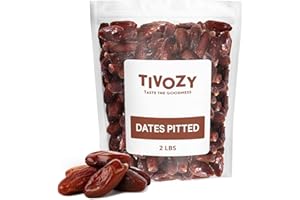 TIVOZY Pitted Dates 2lbs pack of Deglet Noor Dates Pitted, Bulk, Delicious and Nutritious Deglet Date Ideal for Baking, Energy Bites and Salads, Whole Dried and Ready to Eat