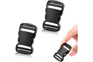 COOBIGO 3pcs 1" Inner Dia. Plastic Buckles for Strap Replacement, Quick Side Release Buckles Outdoor Camping Backpack Clips for Dog Collar Nylon Webbing Belt Clip Dual Adjustable