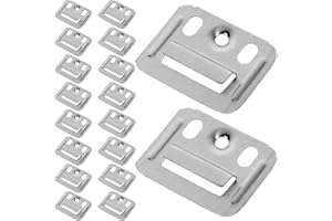 SEWACC 200pcs Stainless Steel Wall Panel Buckle, Integrated Wall Panel Clamp, Furniture Fixing Piece for Home and Office Decor, Silver, 1.57 x 1.18 x 0.15 Inch