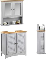 ice cream what's your flavour? 3-Piece Bathroom Furniture Set Grey view 1