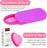 CTDMJ Menstrual Disc Set of 2 S & L, Reusable Silicone Period Cups view 2
