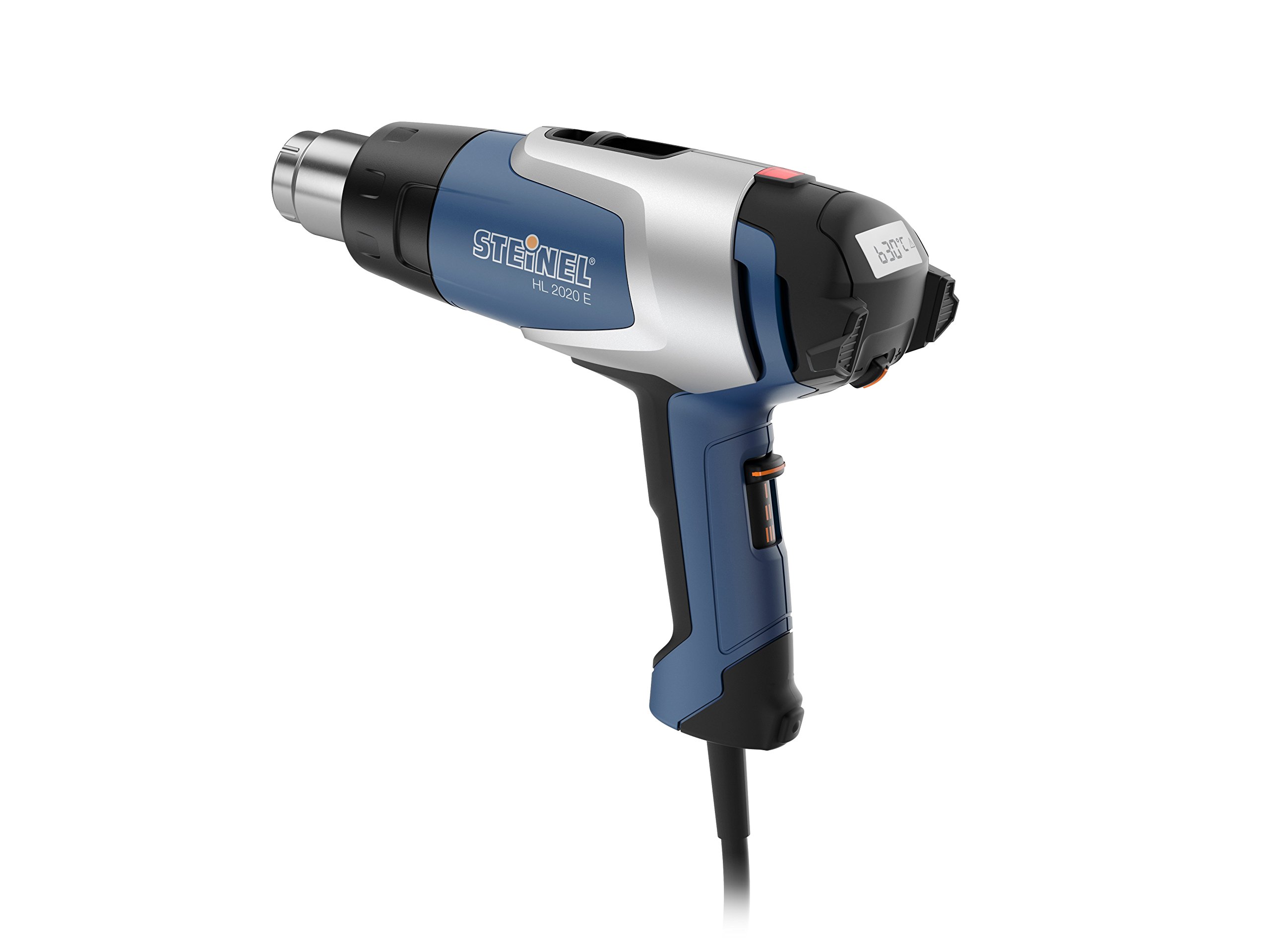 STEiNEL HL2020E HL 2020 E - Hot air gun, 2200 W power, 3 airflow rates, temperature range 60-600 degreeC, heat gun with LCD display