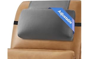 Head Recliner Pillow Adjustable Shredded Memory Foam Headrest Pillow for Recliners,Non-Slip Velvet Cushion Support Pillow for