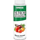 TPS NUTRIENTS Liquid 10-10-10 Fertilizer for Vegetables, Triple Ten NPK Plus Iron and Micros, Liquid Plant Food 8 oz (250mL)