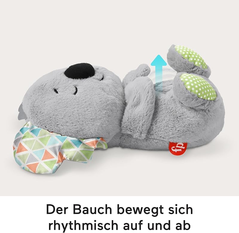 Schlummer-Koala mit Sanfter Musik, Licht & Rhythmischen Atembewegungen, Koala Kuscheltier, Baby Spielzeug, Nachtlicht mit Musik für Babys, Baby Erstausstattung, für Neugeborene 0+, HBP87