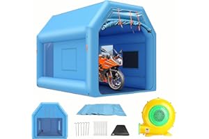 Ziziella 10x8.2x7.2FT Inflatable Paint Booth Portable Paint Booth Spray Paint Tent with Air Filter System & Blower for DIY Spray Car Truck Motorcycle Garage Auto Part Painting