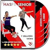 HASfit Exercises for Seniors DVD - 4 Discs - 16 Senior Workouts for Balance, Weight Loss, Flexibility, Cardio, Strength, Yoga Fitness, Seated Chair Exercise For Beginners, Elderly - 3 Programs