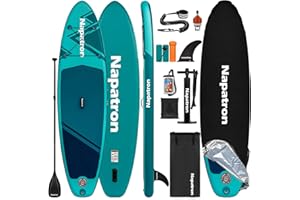 Napatron Family Inflatable Stand Up Paddle Board, Sup,Stable Wide Design,350LBS Capacity,Complete Paddle Board Package with Fast Action Pump,Leash,Ideal for Beginners/Youth & AllSkill Levels