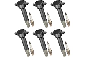 SPEEDTUN UF502 Ignition Coil Packs & 7781 Spark Plugs Set Of 6 Compatible With Dodge Chrysler Volkswagen Avenger Challenger Charger Journey 300 Sebring Pacifica Town & Country Routan, 3.5L 4.0L V6