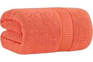 Oakias 600 GSM Bath Sheets 1 Pack Coral 35x70 Bath Towels - 100% Ring Spun Cotton Soft Extra Large Bathroom Towels - Highly Absorbent & Quick Dry Jumbo Towels - Shower Towels for Hotels, Gym & Spa