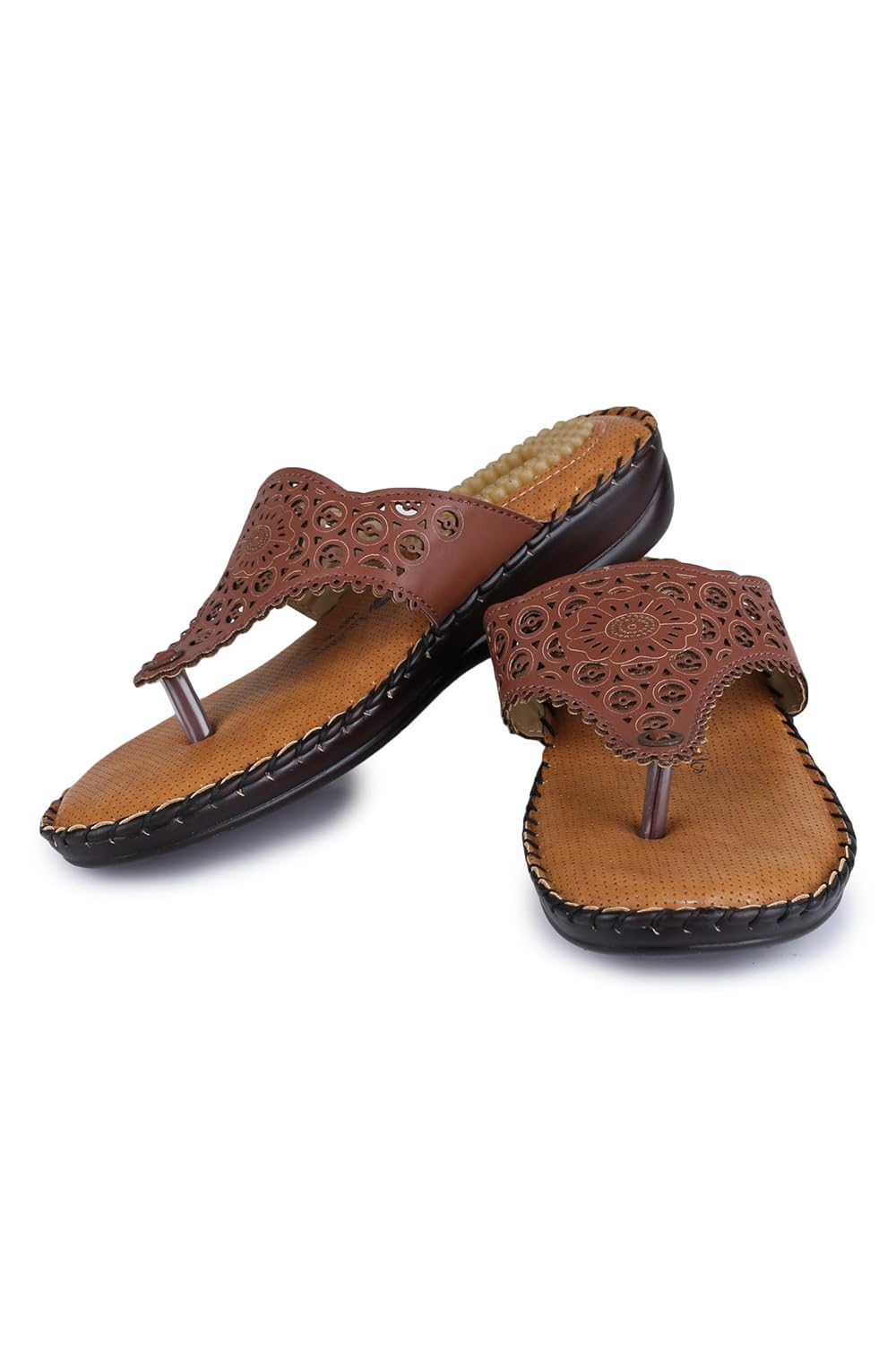 la shades ls-2004 brown doctor sole orthopaedic slippers for women