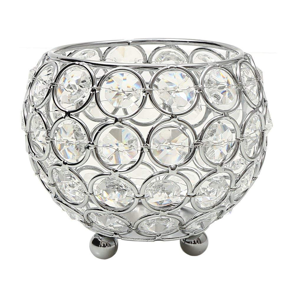 Vincigant Crystal Bowl Candle Holder Silver For Coffee Table Ornaments Home Living Room Accessories Weddings Table Centerpieces 10cm Diameter Buy Online In Cape Verde At Capeverde Desertcart Com Productid 50925418