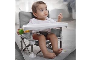 Portable Baby Booster Seat with Removable travel Compact Folding Eating Camping Beach High Chair Baby Seat Floor Seat Indoor 