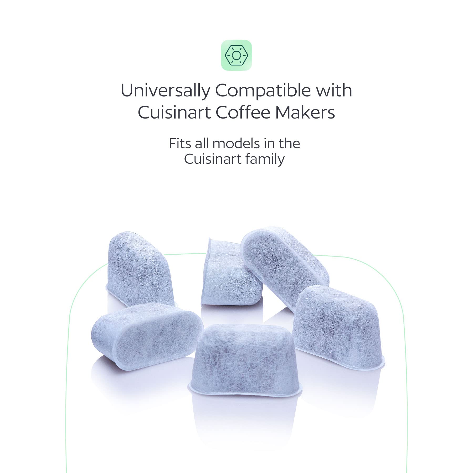 6 Water Filters for Cuisinart Coffee Makers - Replacement Charcoal Water Filters - Fits all Cuisinart Coffee Brewers by GoodCups