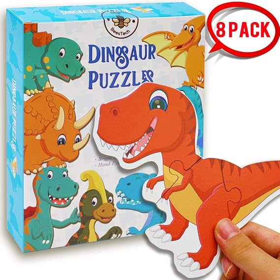 Amazon.com: BEESTECH Beginner Dinosaur Puzzles for 2, 3，4 Year Old