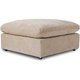 LovingAHome Cloud Sofa, Modular Deep Seat Couch, Linen Upholstery, Washable Covers, Comfy Modern Sofa for Living Room Furniture, Apartment, Bedroom, Small Spaces Khaki