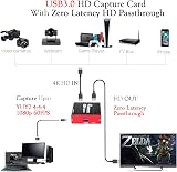 Mirabox USB 3.0 HD Capture Card 4K Pass-Through for PS5/Xbox/Camera Stream view 2