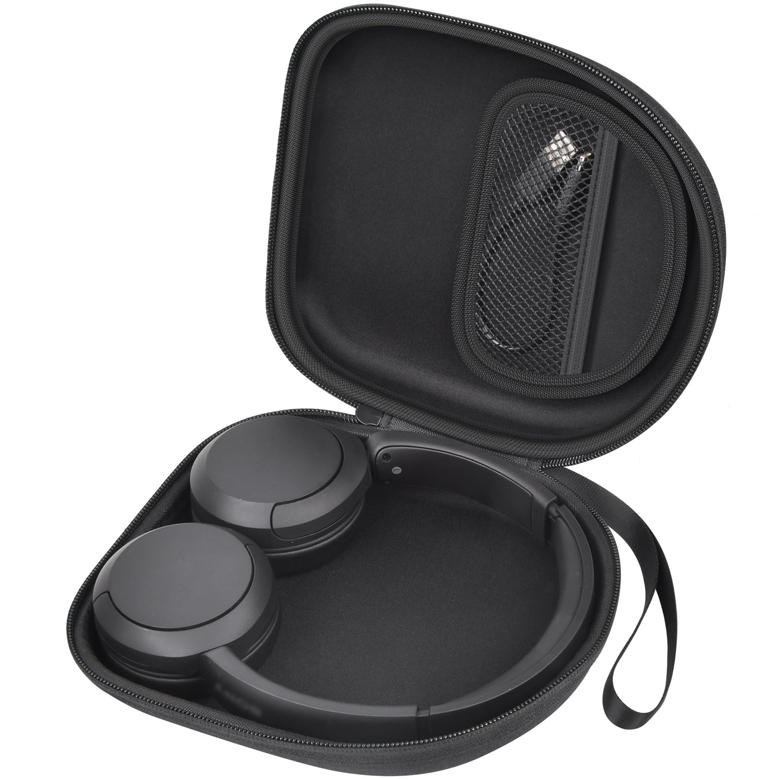 casmilee Headphone Case Compatible with Sony WH-CH520 Wireless Headphones Bluetooth On-Ear Headset with Microphone, Over Ear Noise Cancelling Earphone Bag for USB Cable for Work- Black (Box Only)