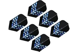 PATIKIL Slim Dart Flights, 6 Pack PET Unique Design Dart Accessories for Steel Tip Dart and Soft Tip Darts, Black Blue