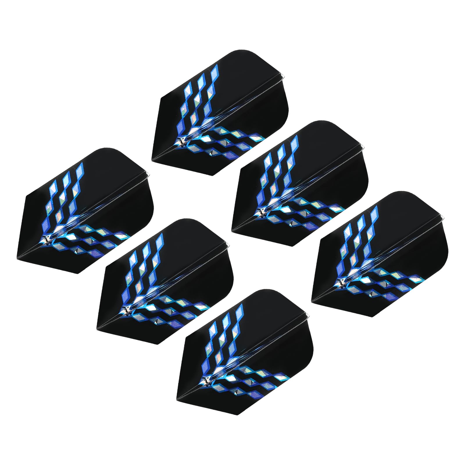 PATIKIL Slim Dart Flights, 6 Pack PET Unique Design Dart Accessories for Steel Tip Dart and Soft Tip Darts, Black Blue
