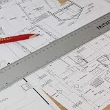 Faithfull 1 Metre Aluminium Rule Dual Metric Imperial Graduations view 3