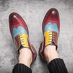 HuitJours Men Oxford Gatsby Lace up Dress Shoes