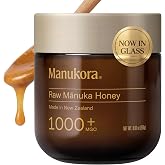 Manukora Raw Manuka Honey MGO 1000+ Non-GMO Immune &amp; Digestive Support 250g | New Zealand Sourced, B-Corp Certified, Monofloral, 3rd Party Tested, Glyphosate Residue-free, Traceable Hive-to-Hand